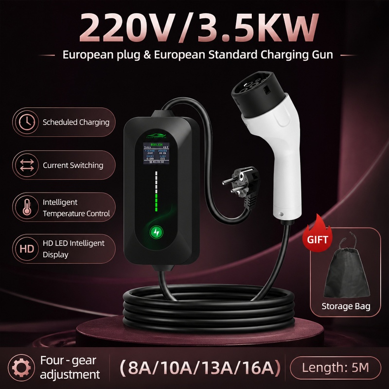 Portable Ev Charger - ROMADA 3,5 kW elektrische voertuiglader Type