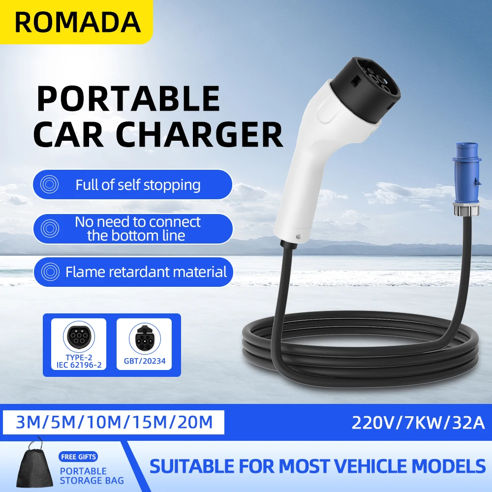 ROMADA Type2 IEC62196-2 Voor E - Ev Charger Adapter recensie en prijs