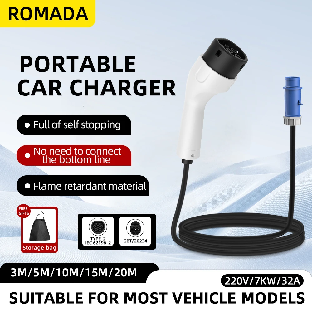ROMADA Type2 IEC62196-2 Voor E - Ev Charger Adapter recensie en prijs