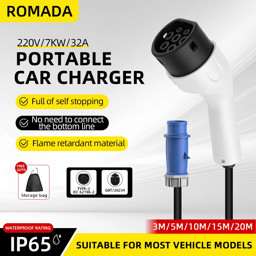 ROMADA Type2 IEC62196-2 Voor E - Ev Charger Adapter recensie en prijs
