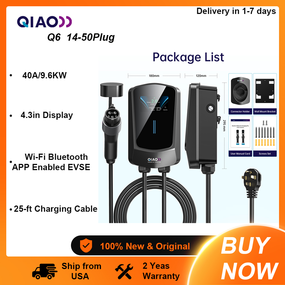 QIAO niveau 2 oplader voor ele - Home Ev Charger recensie en prijs