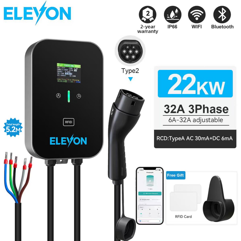 ELEVON EV-laadstation 22KW Typ - Wallbox Ev recensie en prijs